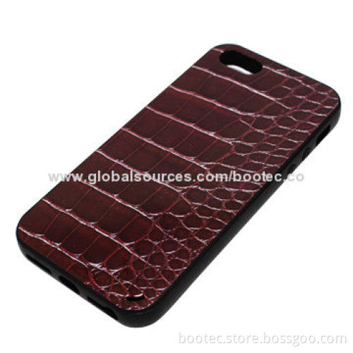 Case for iPhone 5, with crocodile skin picture, using latest IMD/IML technology